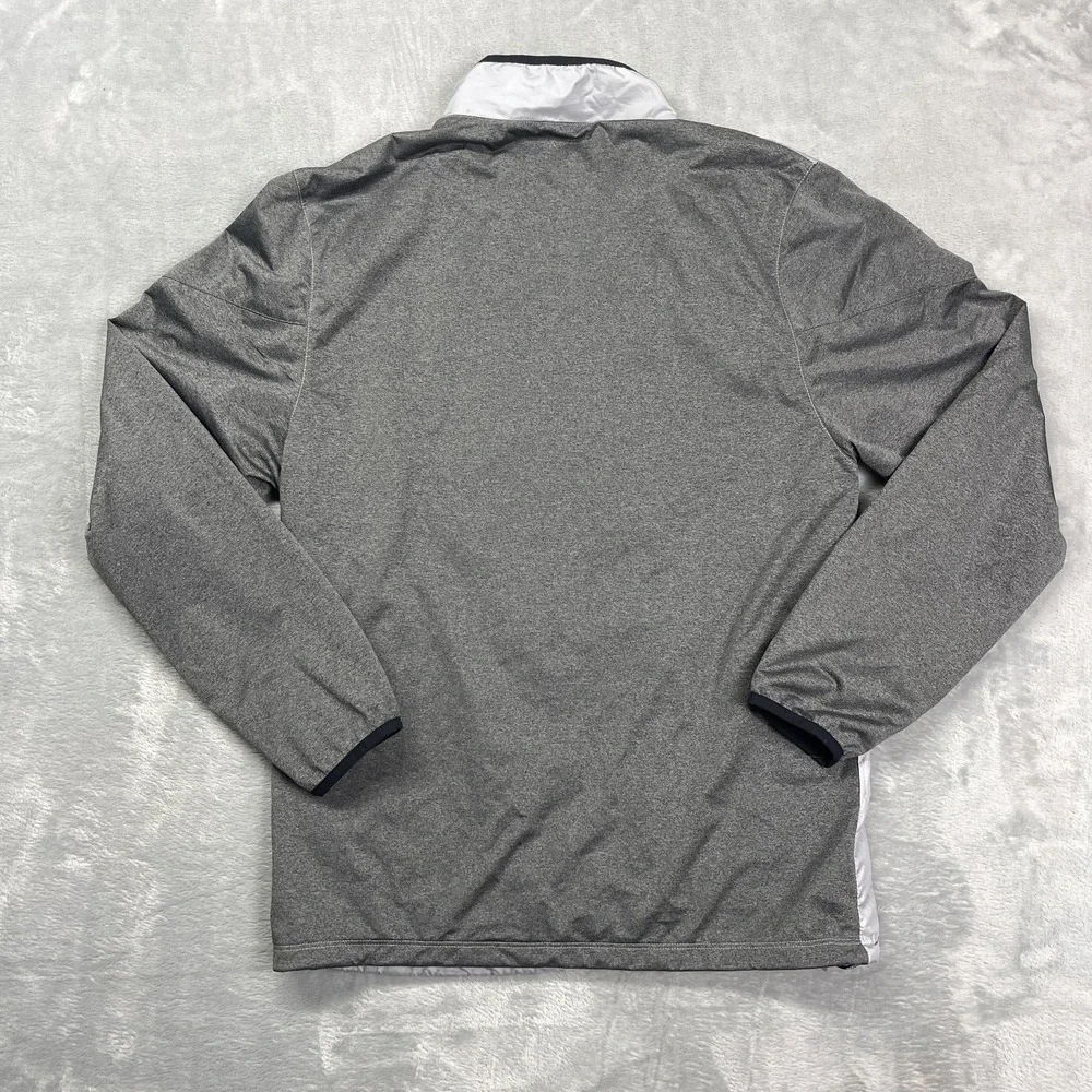Nike Golf Fordham University Windbreaker Jacket Mens Small Gray White Full Zip‎